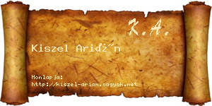 Kiszel Arián névjegykártya